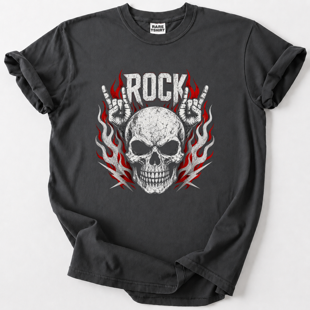 Flaming Skull Rock T-Shirt