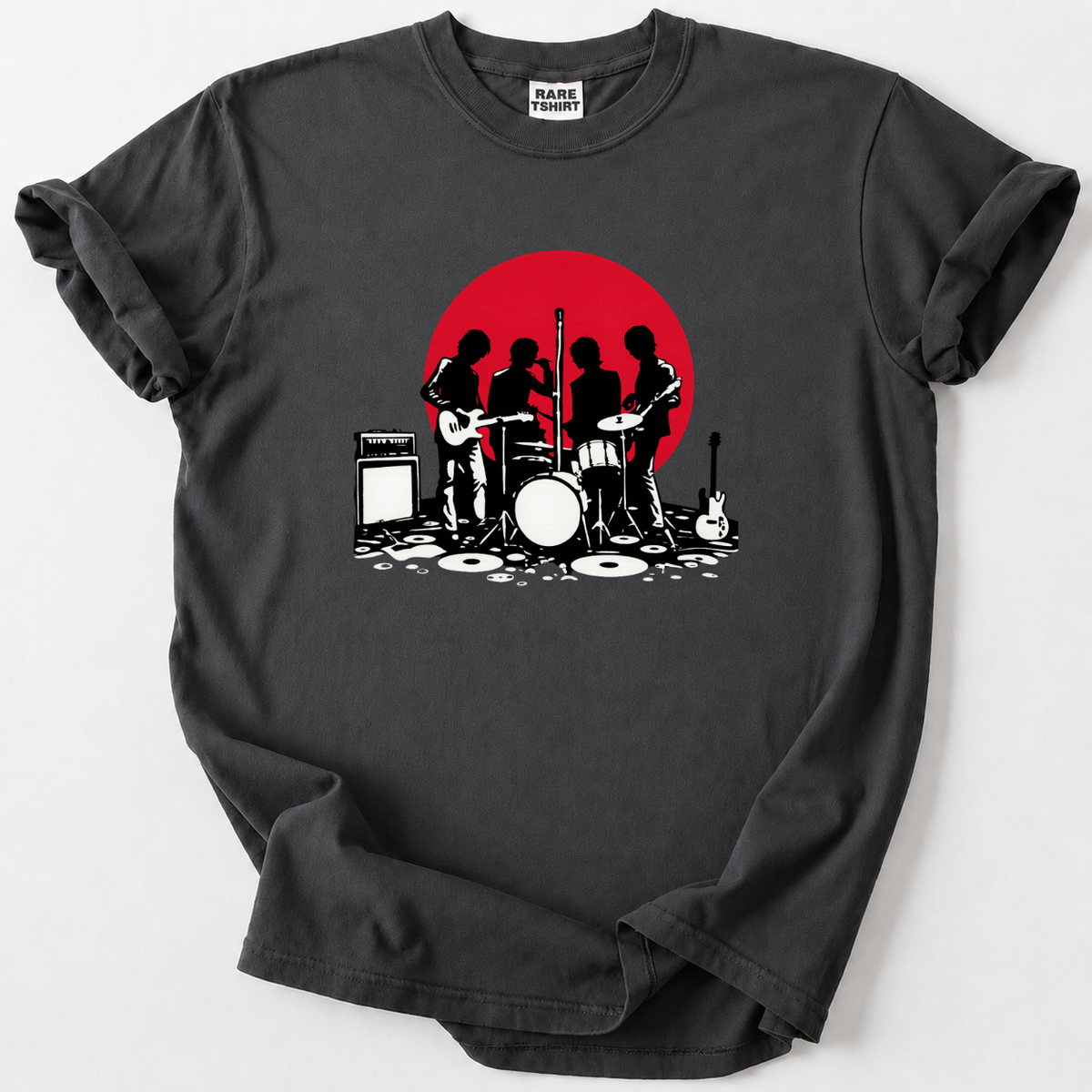 Feel the energy of live rock. This vintage band silhouette tee is made for true music lovers. Premium cotton comfort. 
