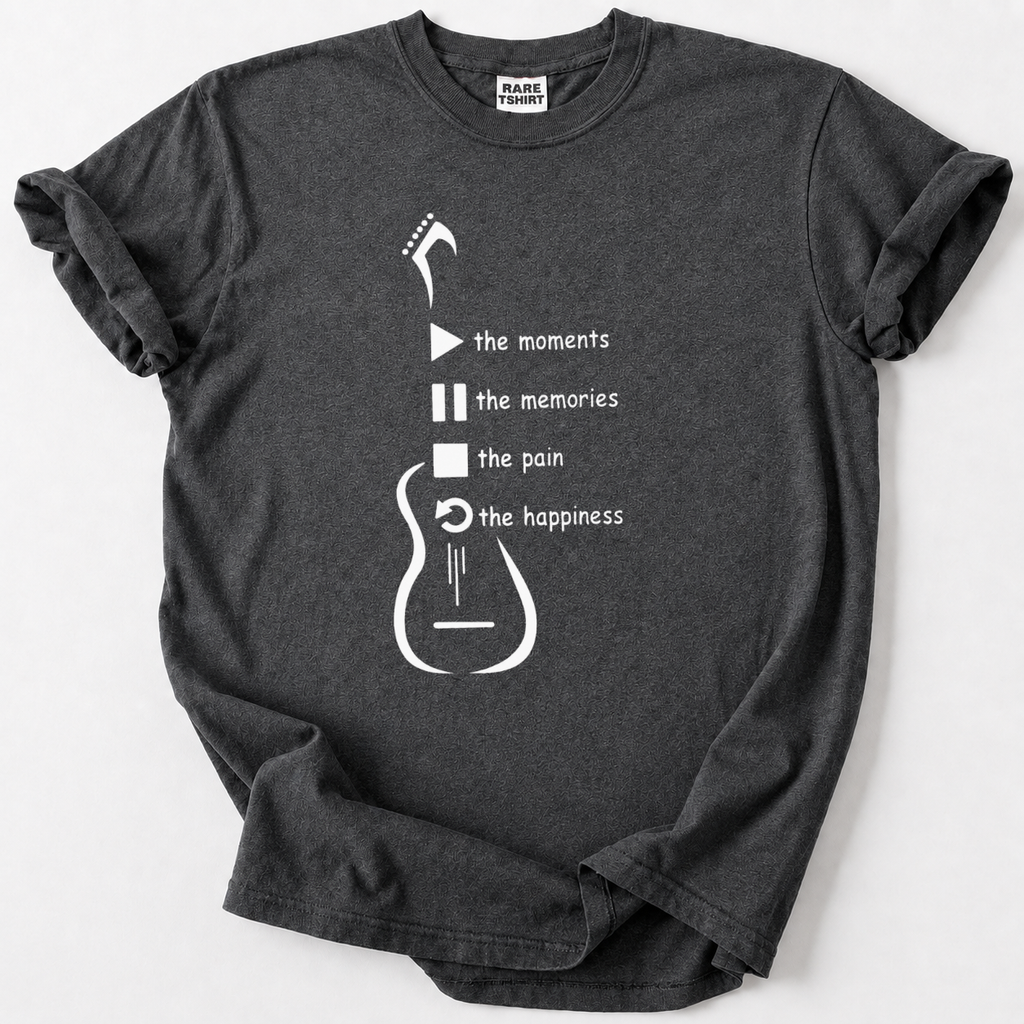 Play Pause Stop Repeat Guitar T-Shirt