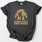 Play guitar, pet dogs. wear it proud. This vintage-style tee is made for true guitar &amp; dog lovers. Premium comfort