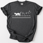 Cat Piano Walk Music Lover T-Shirt