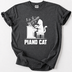 Cat Playing Piano T-shirt