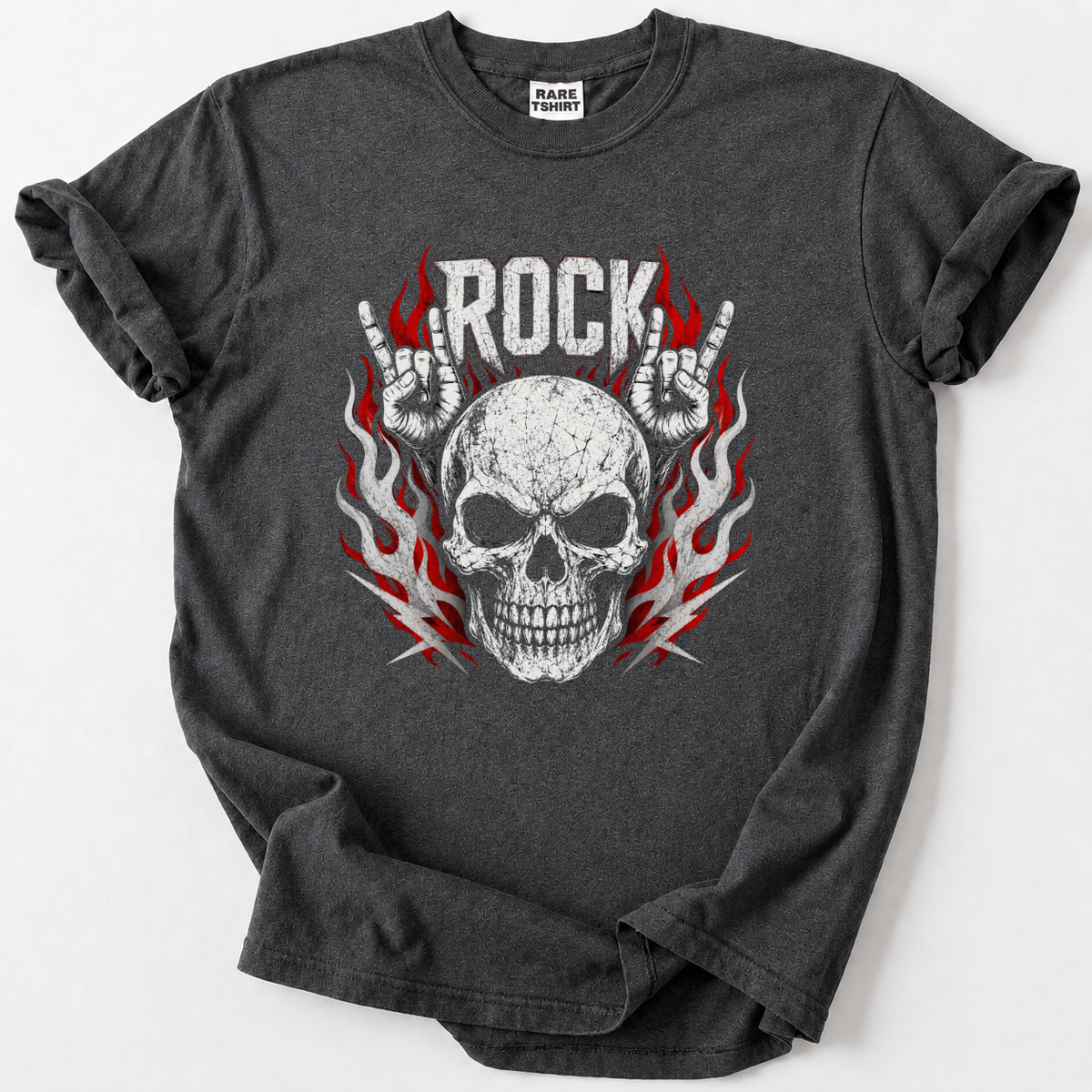 Flaming Skull Rock T-Shirt