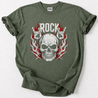 Flaming Skull Rock T-Shirt