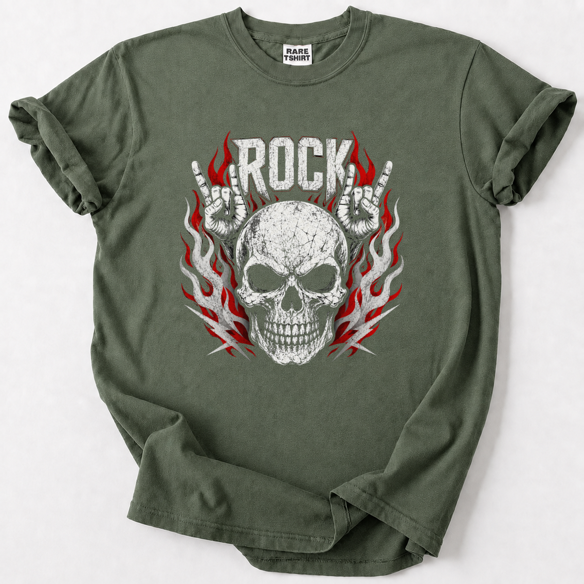 Flaming Skull Rock T-Shirt
