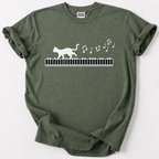 Cat Piano Walk Music Lover T-Shirt