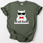 Cat Piano Player T-Shirt