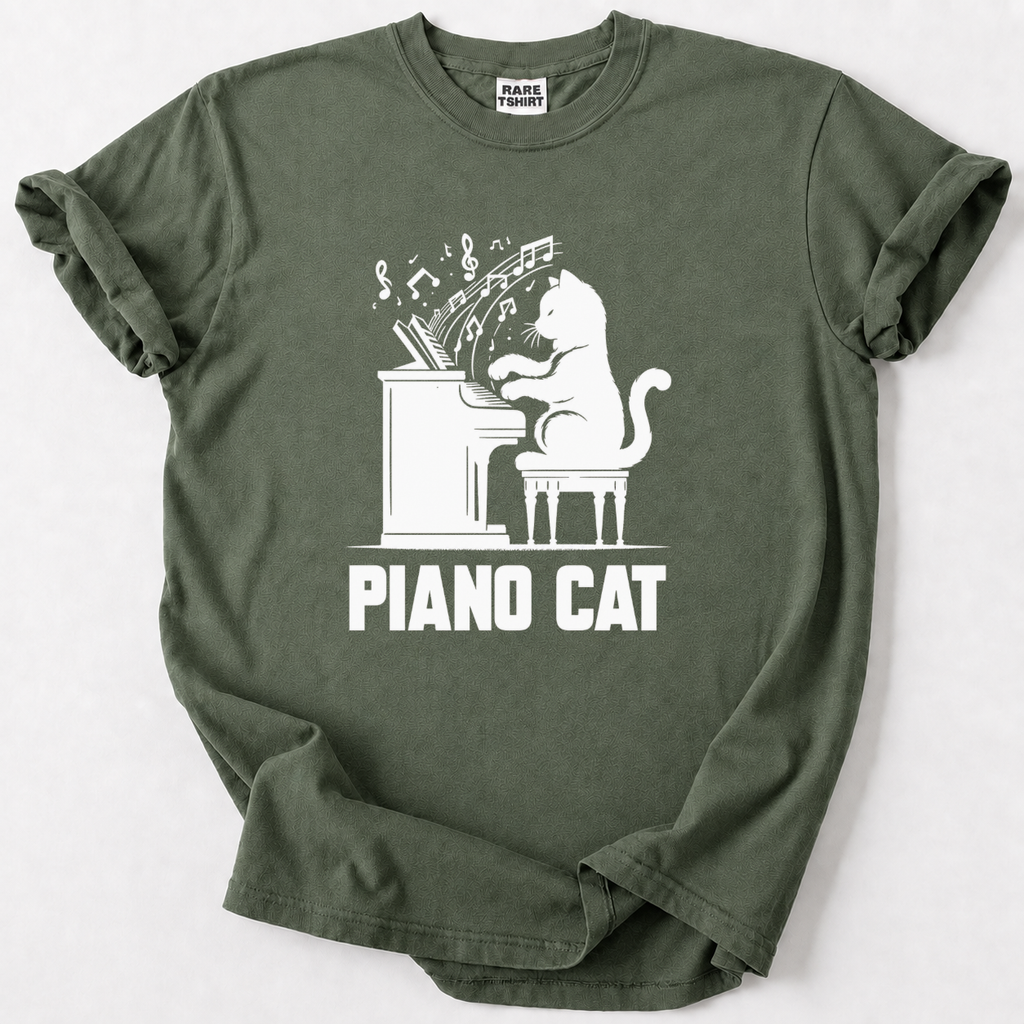 Cat Playing Piano T-shirt