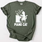 Cat Playing Piano T-shirt
