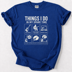 Hilarious guitar lover t-shirt for musicians who play, watch, research, talk, think and dream about guitar. Soft premium cotton, perfect music gift.