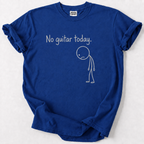 Feeling lost without your six-string? Our witty "No Guitar Today" t-shirt makes the perfect gift for guitarists and rock music fans. 