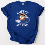 Cozy up with coffee &amp; vinyl vibes. Soft, premium tee for music lovers who savor the little rituals.