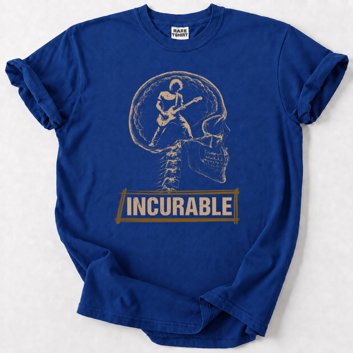 Incurable Rock Skull Guitar T-Shirt