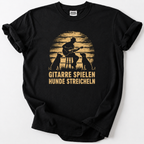 Play guitar, pet dogs. wear it proud. This vintage-style tee is made for true guitar &amp; dog lovers. Premium comfort