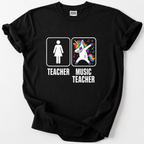 Show your music teacher pride with this playful Dabbing Unicorn Music Teacher T-shirt. Soft, comfy cotton tee, perfect gift. Buy Now!