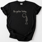 Feeling lost without your six-string? Our witty "No Guitar Today" t-shirt makes the perfect gift for guitarists and rock music fans. 
