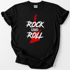 Zeitloses Rock und Roll T-Shirt mit E-Gitarren-Design für echte Musikfans. Weiche Baumwolle, klassischer Look