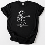Rock out in our Funky Frog Bass Player T-Shirt – a playful, artistic design made for true bass and guitar lovers. Soft, premium cotton comfort.