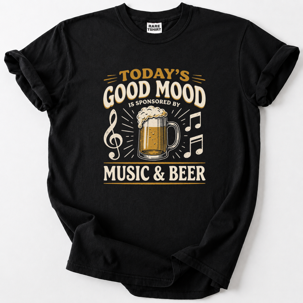 Celebrate music and beer with this vintage-style graphic tee. Soft, durable cotton perfect for concerts or chill days.