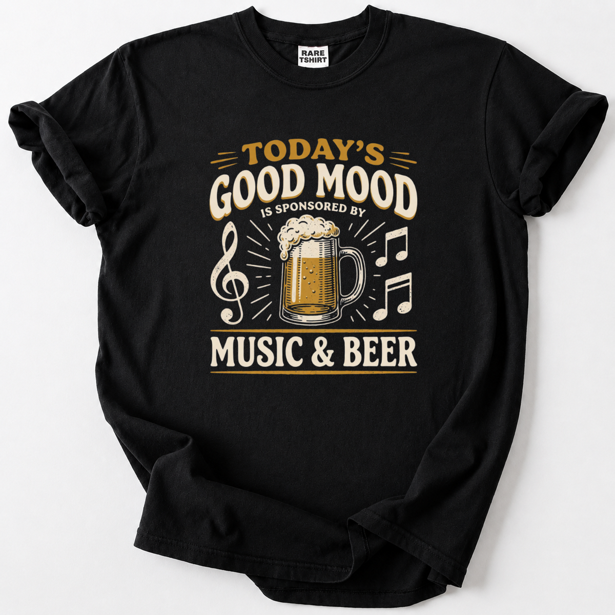 Celebrate music and beer with this vintage-style graphic tee. Soft, durable cotton perfect for concerts or chill days.