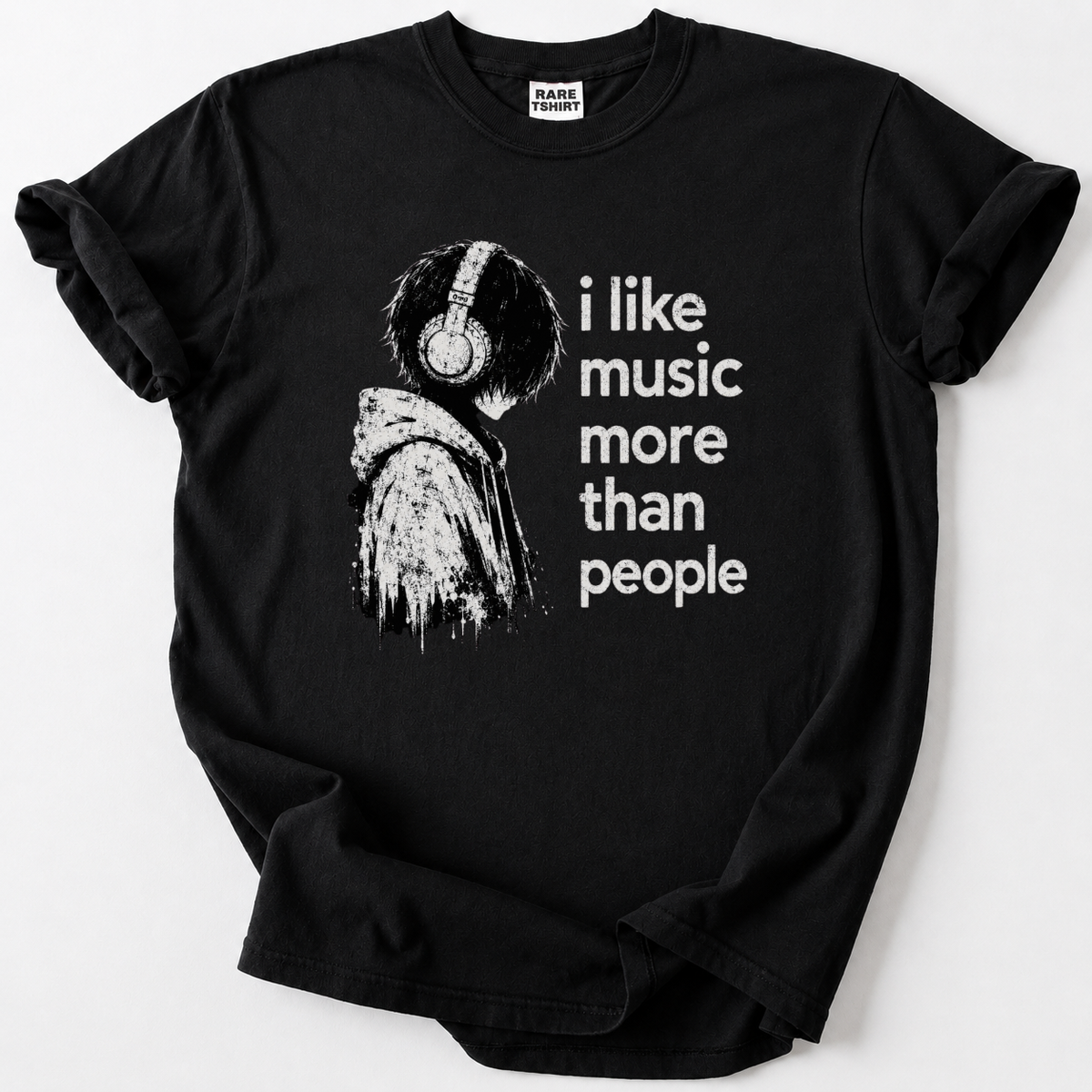 Show the world music comes first with our "I Like Music More Than People" tee. Soft, bold, and made for true music lovers. Buy Now and rock your style!