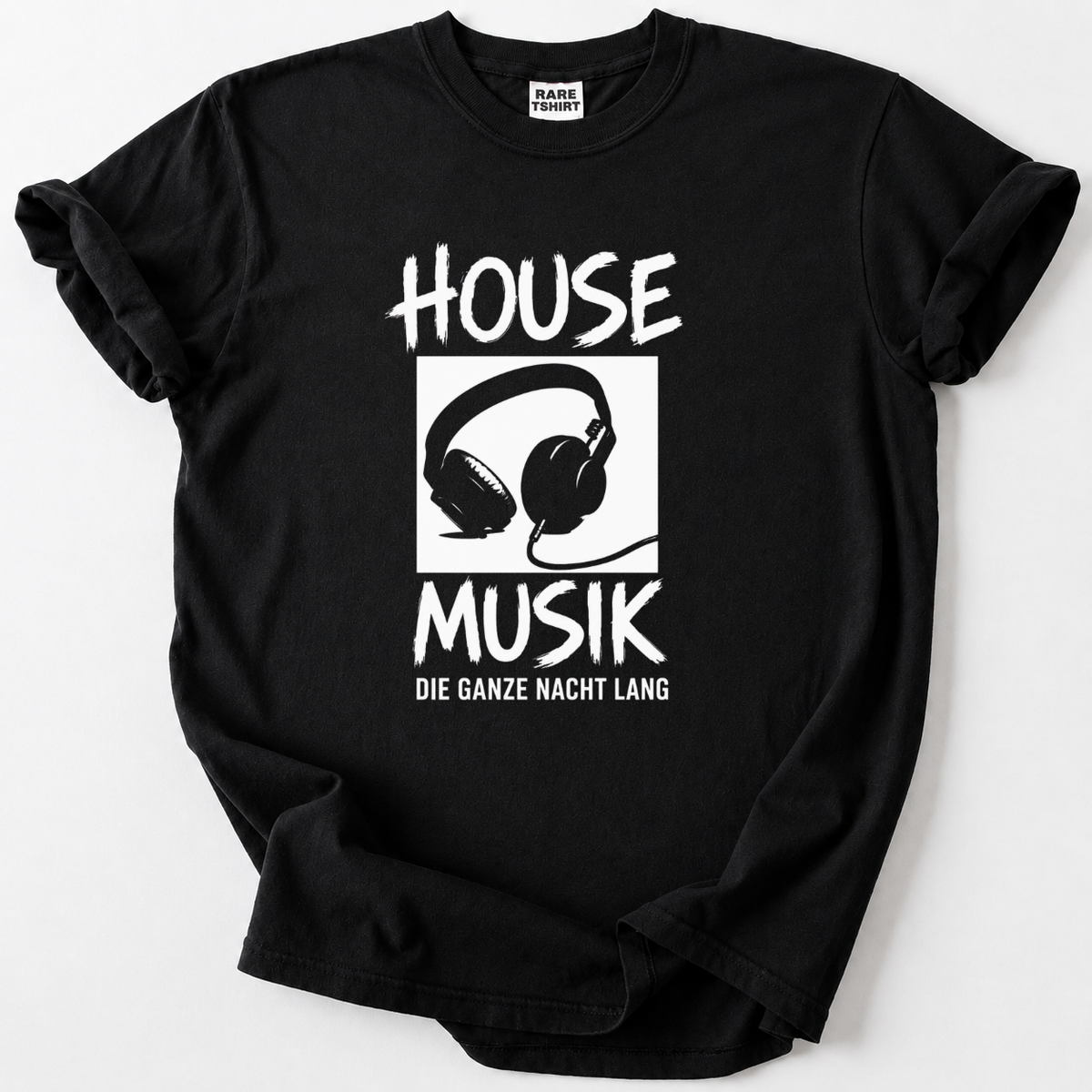 House Musik Fan? Dieses Shirt mit Kopfhörer-Design ist dein Statement für die Nacht. Weiche Bio-Baumwolle,
