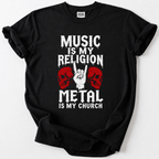 Rock the skull graphic tee true metalheads live for. Music Is My Religion, Metal Is My Church. Premium soft cotton, unisex fit — get yours today!