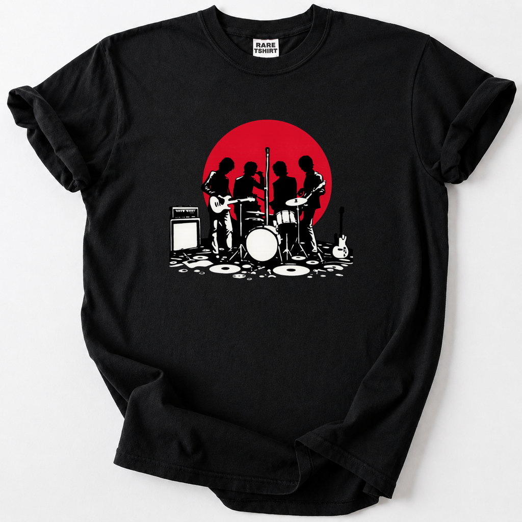 Feel the energy of live rock. This vintage band silhouette tee is made for true music lovers. Premium cotton comfort. 