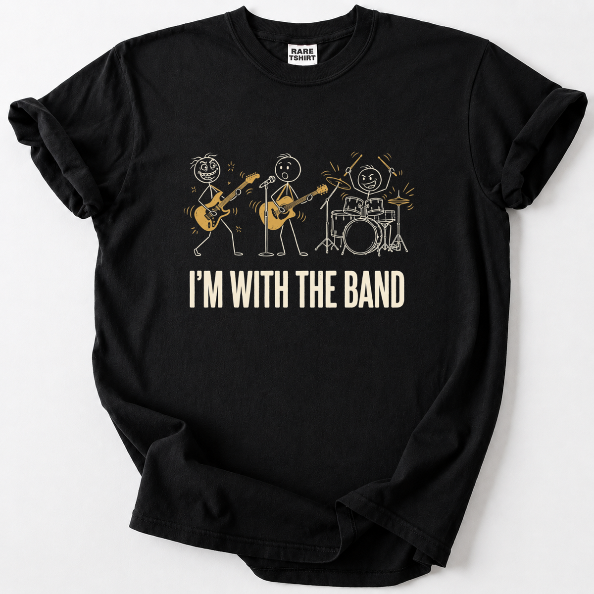 Rock out with our 'I'm With The Band' tee! A fun tribute to guitarists, drummers &amp; singers everywhere. Soft cotton comfort.