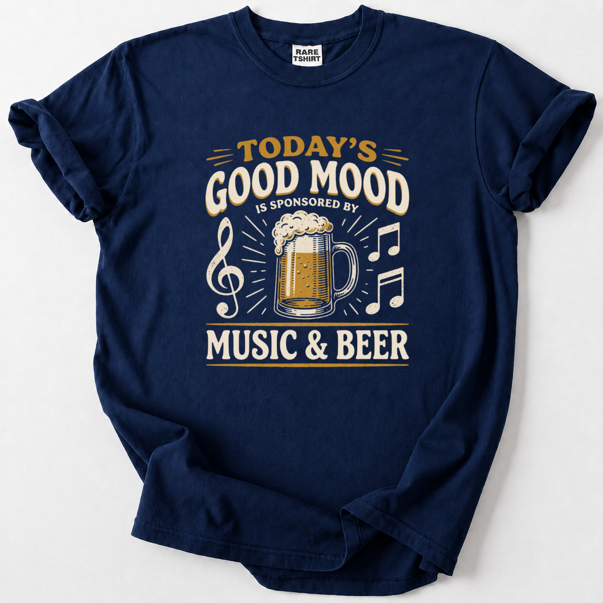 Celebrate music and beer with this vintage-style graphic tee. Soft, durable cotton perfect for concerts or chill days.