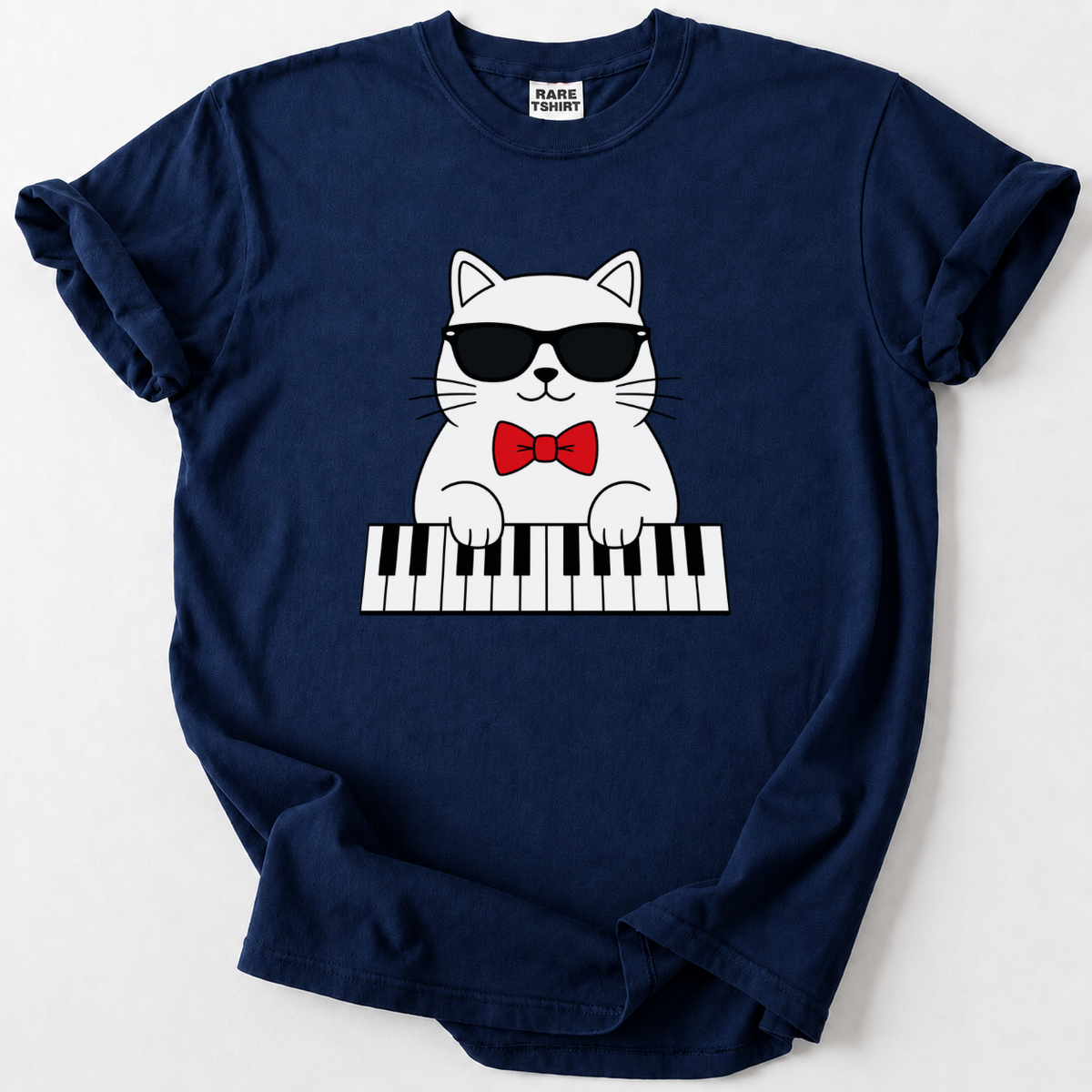 Shop our Cool Cat Piano Player Tee, a fun, quirky design for music lovers and cat fans. Soft, premium cotton.