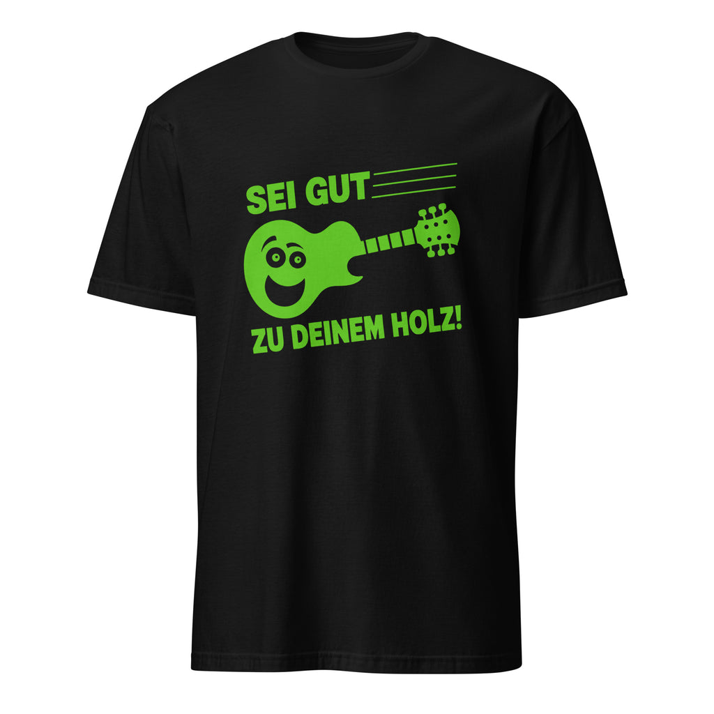 Schwarzes Gitarren T-Shirt mit lustigem Spruch für Musiker und Gitarrenliebhaber