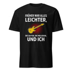 "Vintage Gitarren T-Shirt mit Gitarren-Design und Nostalgie-Text Gold"
