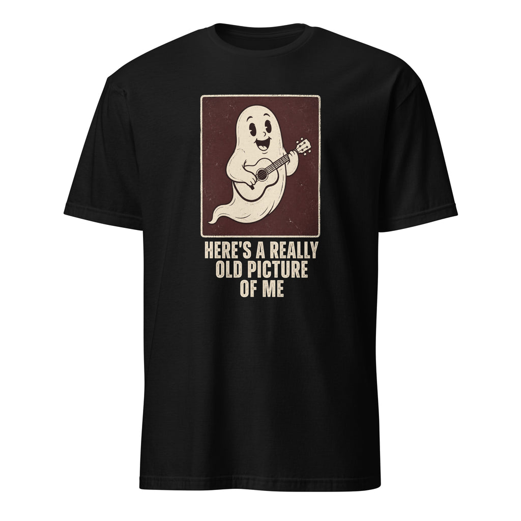 Funny sperm cell playing guitar graphic tee, novelty humor t-shirt design for men