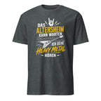 Heavy Metal T-Shirt mit Gitarre, Blitze und lustigem Text, Vintage Rock Design
